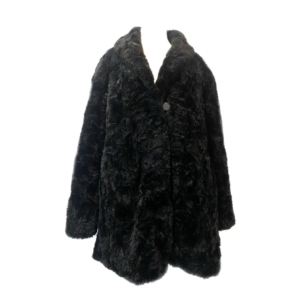 Mob Wife Vintage 70’s Perry for Marvin Richards Black Faux Fur Coat